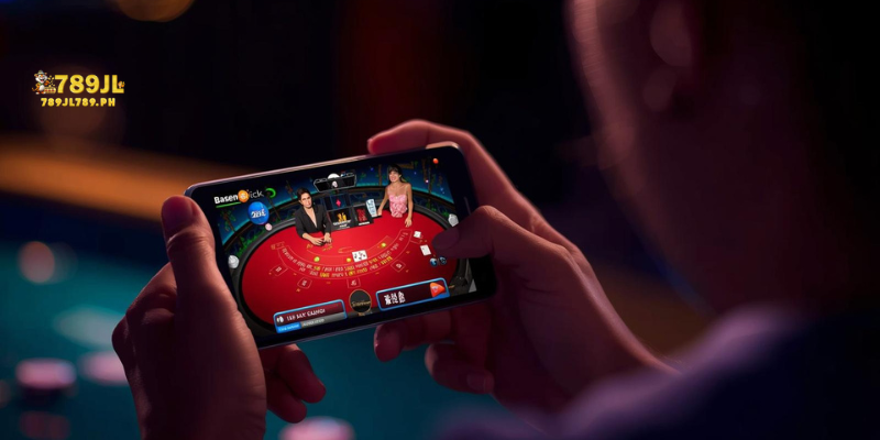 Player Using Mobile Casino