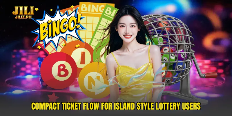 Compact ticket flow for island style lottery users
